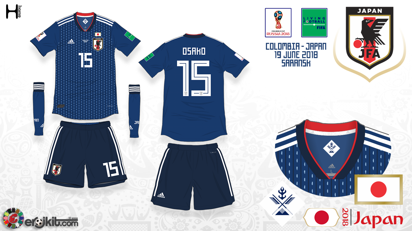 Japão lança uniformes para a Copa do Mundo, Futebol no Japão