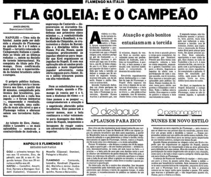 Flamengo é o campeão da Sport Sud 1981 (O Globo)