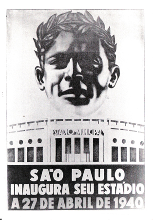 Cartaz de inauguração do Estádio do Pacaembu