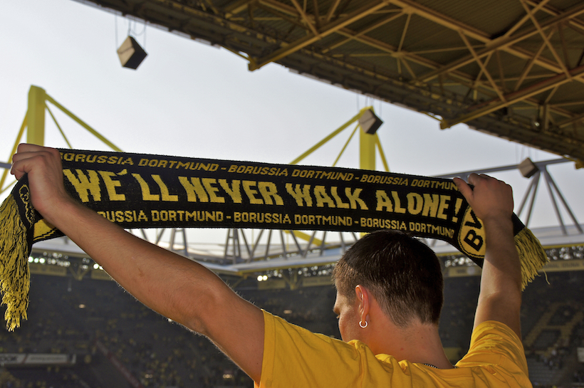 Torcedor do Dortmund. Foto: Peter Fuchs (CC).