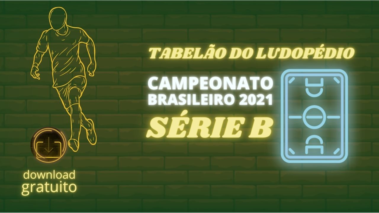 Tabela excel Campeonato Brasileiro 2021 Série B